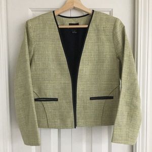 CLUB MONACO Canary Linen Crop Jacket Blazer 6